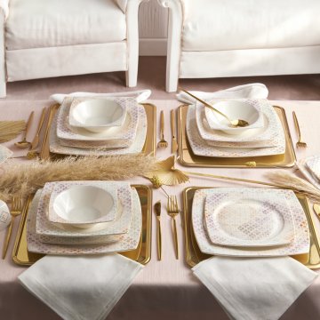 Karaca Flynn Bone 57 Parça 12 Kişilik Yemek Takımı